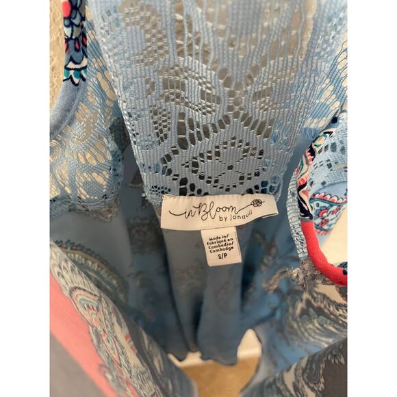 In Bloom by Jonquil V-Neck Chemise Blue Small - Picture 5 of 6